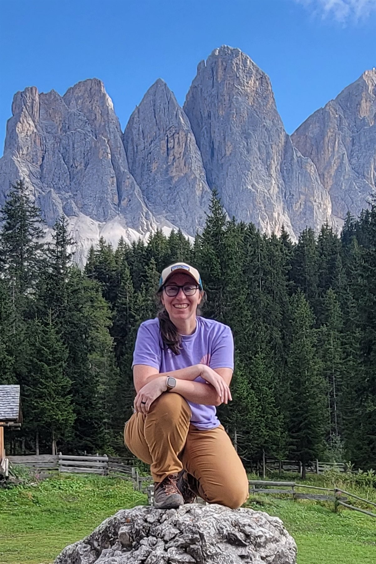 Rachel Weinstock, LCSW, outdoors in the mountains