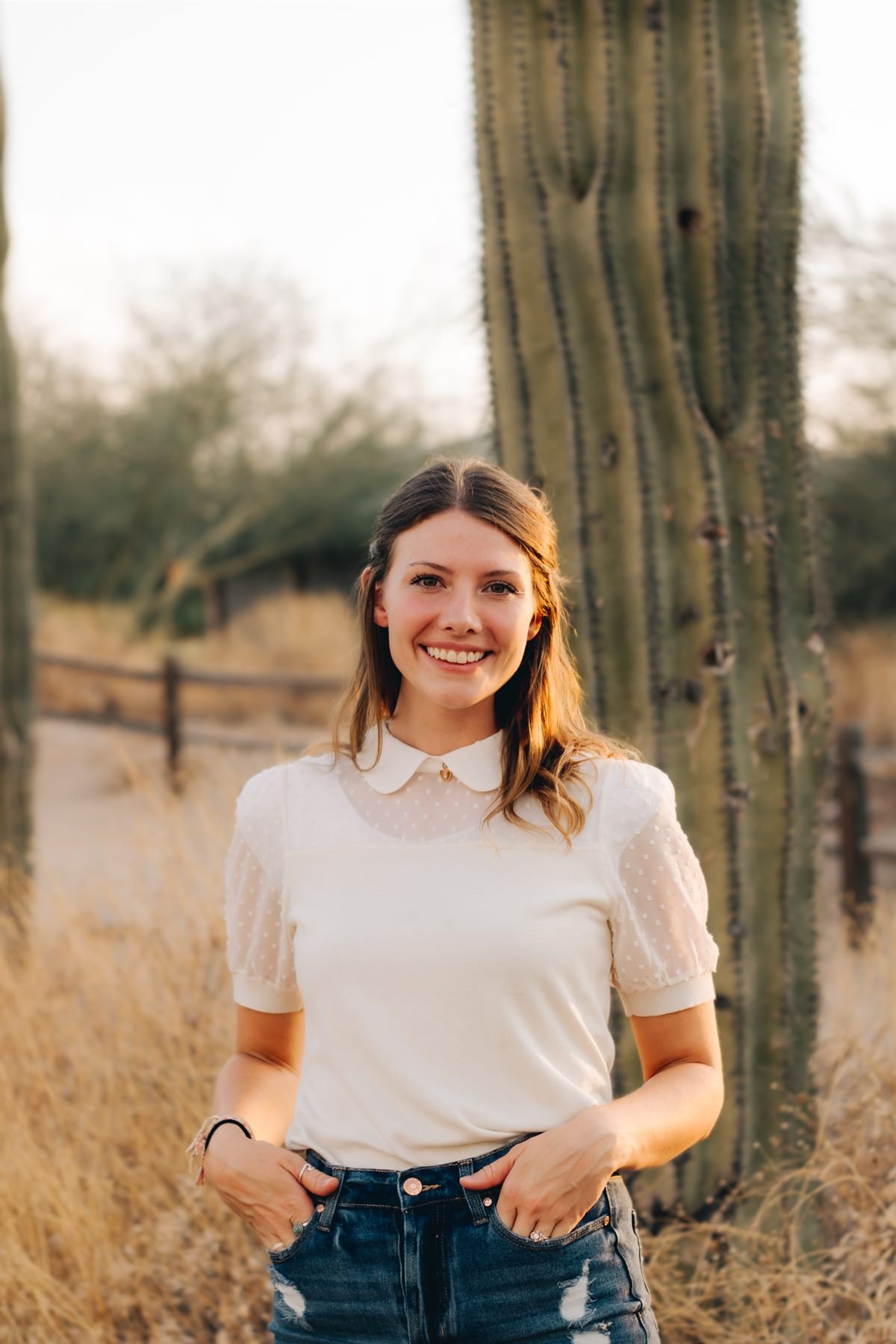 Sarah Shipp, LMSW, outdoors in the Arizona desert